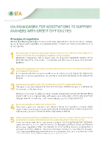 IFA Framework for negotiations to support farmers with credit difficulties